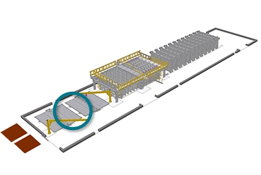 Illustration of the second step butterfly preparation onsite the precast plant
