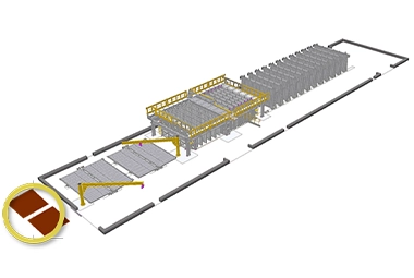 Illustration of the first step rebar preparation onsite the precast plant